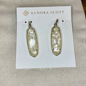 Crushed Ivory & Gold Earrings